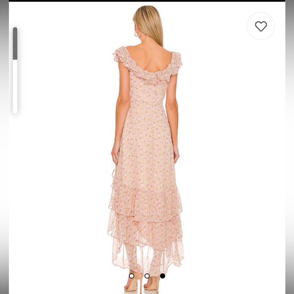 Astr Floral Pink High-Low Ruffle Dress - Picture 2 of 4